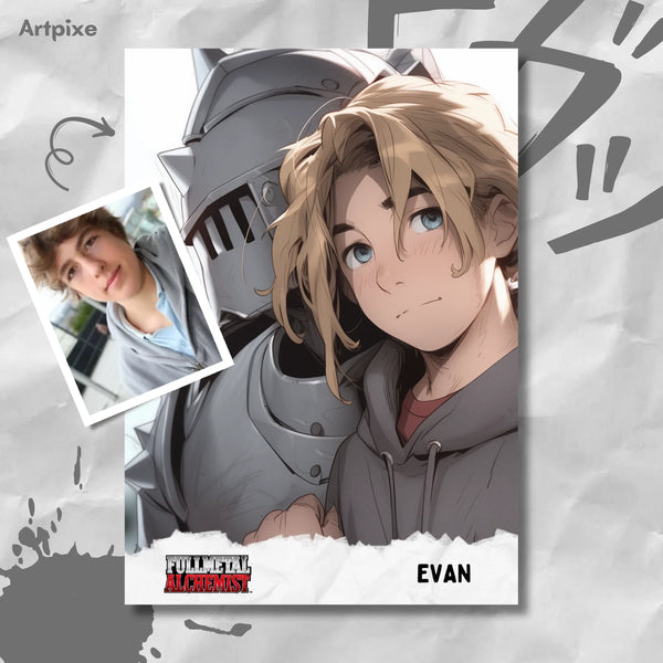 Personalisierte Manga-Porträts | Fullmetal Alchemist